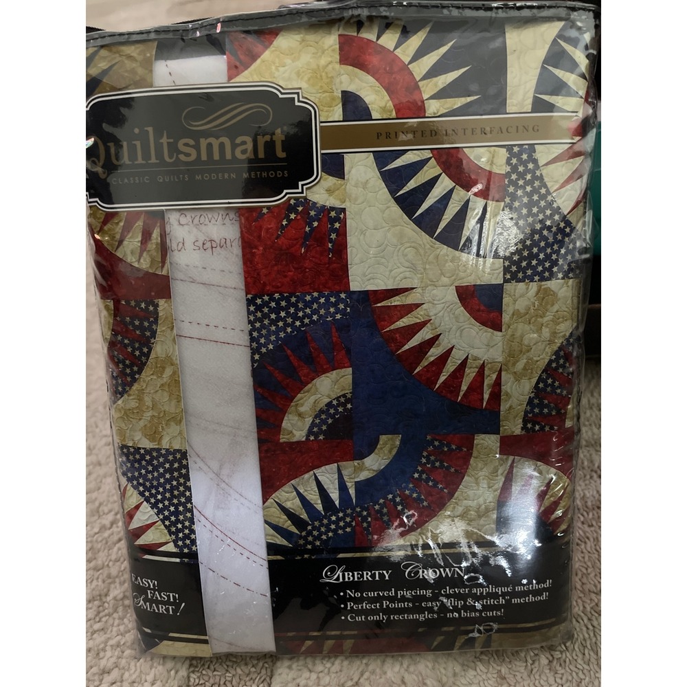 Quiltsmart Liberty Crown Printed Interfacing Pack 9 Panels Mattie Rhoades 20021